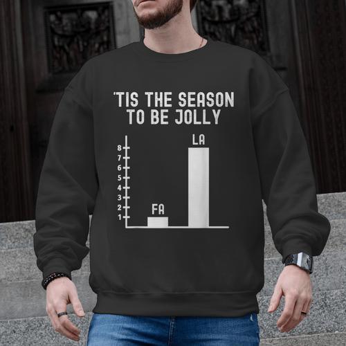 Fa La 8 Math Pun Math Teacher Christmas Men Graphic Sweatshirt - teacherstshirts.com