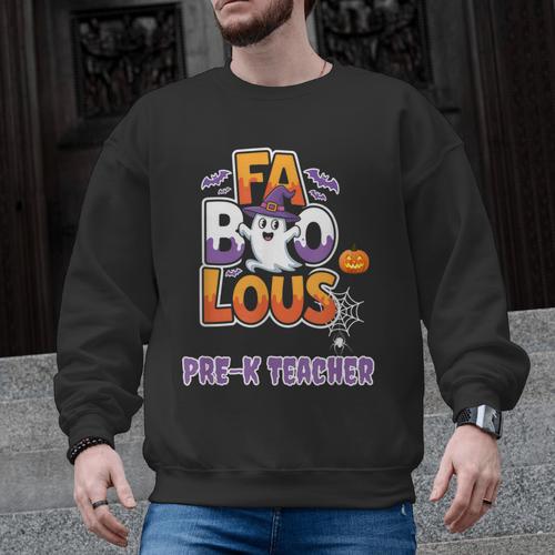 Fabulous Pre-K Teacher Halloween Costume Classroom Outfit Men Graphic Sweatshirt - teacherstshirts.com AU