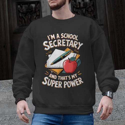 Front Office Teacher Admin Mother I'm A School Secretary Men Graphic Sweatshirt - teacherstshirts.com