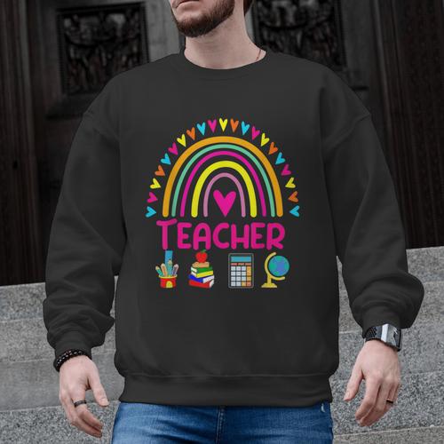 Future Kids Career Teacher Rainbow Boy Girl Graduations Men Graphic Sweatshirt - teacherstshirts.com DE