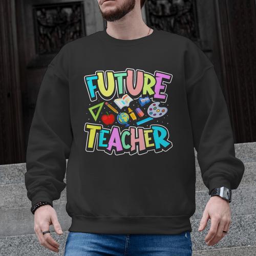 Future Teacher Kid's Career Men Graphic Sweatshirt - teacherstshirts.com UK