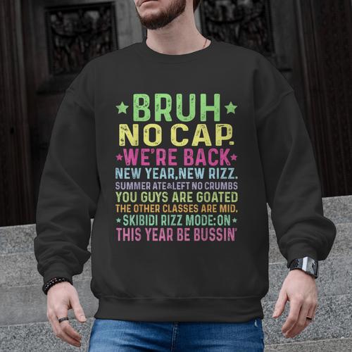 Gen A Slang Teachers Happy 1st Day Of School 2025 Students Men Graphic Sweatshirt - teacherstshirts.com UK