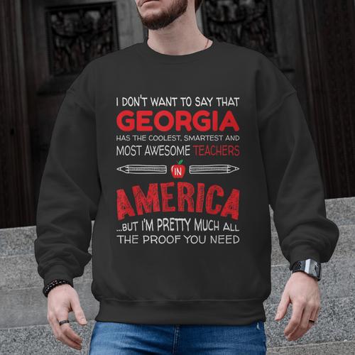 Georgia Teachers Classroom Tshirt Men Graphic Sweatshirt - teacherstshirts.com