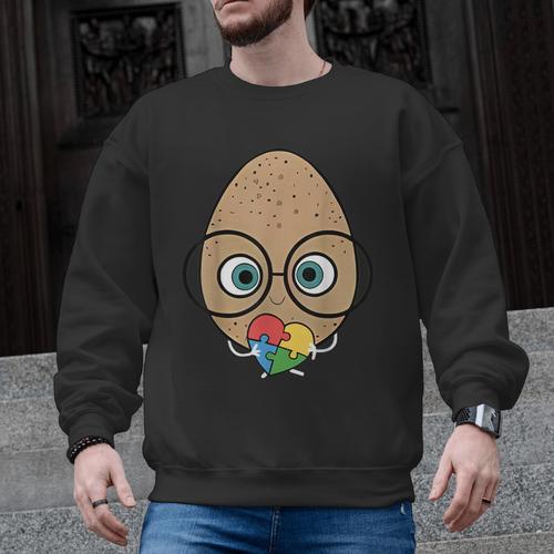 The Good Egg Teacher Halloween Costume Food Group Cute Men Graphic Sweatshirt - teacherstshirts.com UK