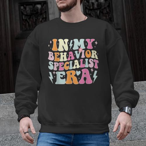 Groovy In My Behavior Specialist Era Behavior Teachers Men Graphic Sweatshirt - teacherstshirts.com AU