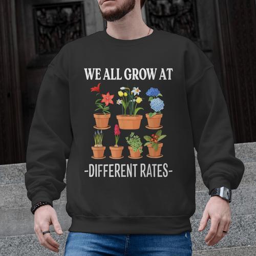 We All Grow At Different Rates Back To School Teacher Men Graphic Sweatshirt - teacherstshirts.com