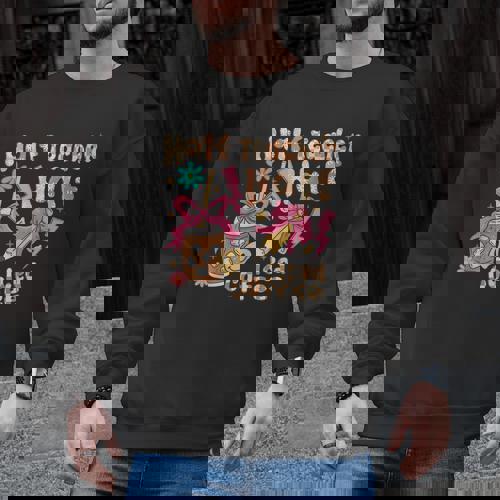 Half Teacher Half Iced Coffee Back To School Men Graphic Sweatshirt - teacherstshirts.com