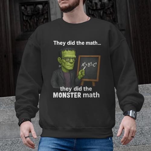 Halloween Monster Math Pun Teacher Humor Men Graphic Sweatshirt - teacherstshirts.com AU