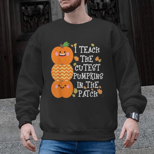 Halloween Teacher Shirt I Teach The Cutest Pumpkins In Patch Men Women Kids Men Graphic Sweatshirt - teacherstshirts.com