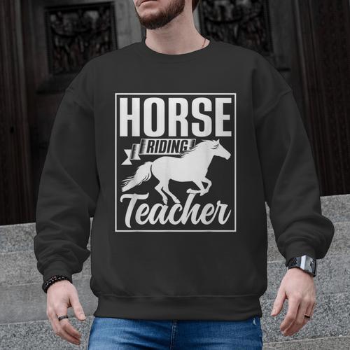 Horse Riding Teacher Rider Lover Equestrian Men Women Kids Men Graphic Sweatshirt - teacherstshirts.com AU