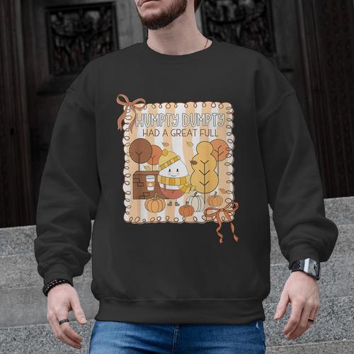 Humpty Dumpty Had A Great Fall Teacher Thanksgiving Autumn Men Graphic Sweatshirt - teacherstshirts.com