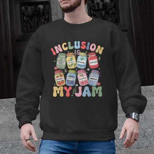 Inclusion Is My Jam SPED Teacher Special Education Life Men Graphic Sweatshirt - teacherstshirts.com AU