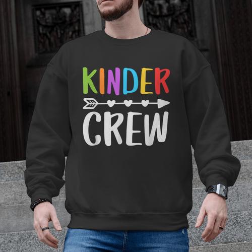Kinder Crew Shirt Kindergarten Boy Girl Student Teacher Men Graphic Sweatshirt - teacherstshirts.com AU