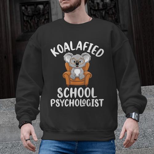Koalafied School Psychologist Koala Lover Psychology Teacher Men Graphic Sweatshirt - teacherstshirts.com UK