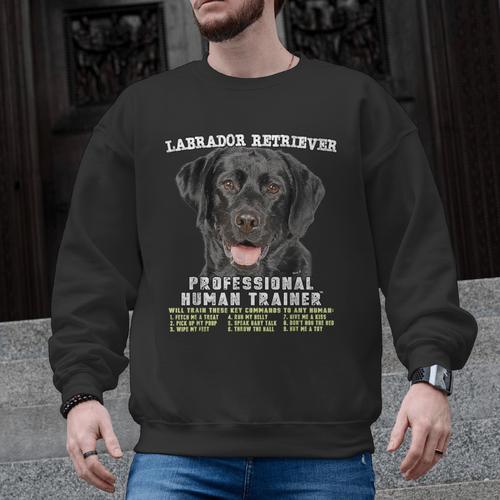 Labrador Retriever Lab Professional Human Trainer Men Graphic Sweatshirt - Bostonterriersmerch.com