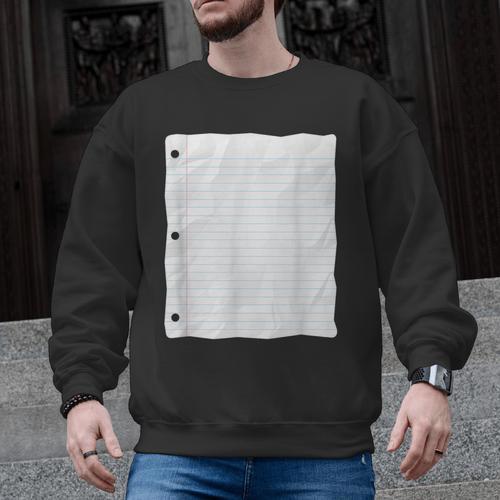 Lined Paper Notebook Halloween Costume For Students Teachers For Men Women Kids Men Graphic Sweatshirt - teacherstshirts.com