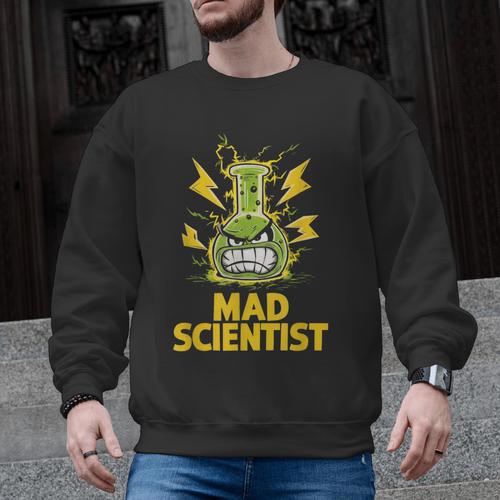 Mad Scientist Kids Youth Adult Science Teacher Chemistry Men Graphic Sweatshirt - teacherstshirts.com CA