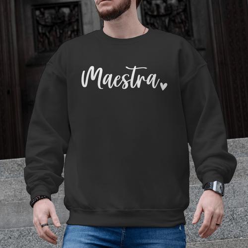 Maestra Cute Bilingual Spanish Teacher Men Graphic Sweatshirt - teacherstshirts.com