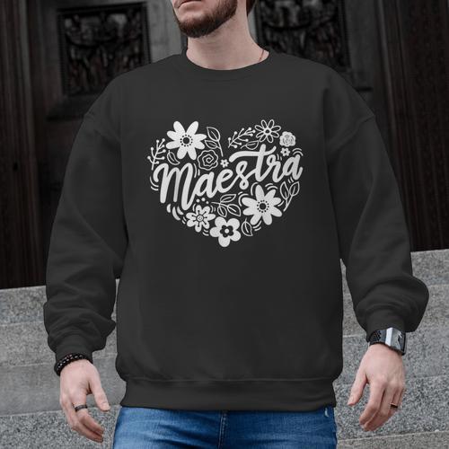 Maestra Spanish Teacher Men Graphic Sweatshirt - teacherstshirts.com