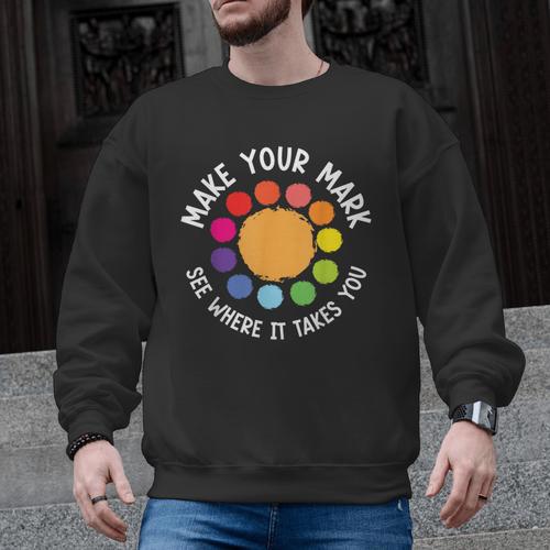 Make Your Mark For a International Dot Day Teacher Dot Lover Men Graphic Sweatshirt - teacherstshirts.com