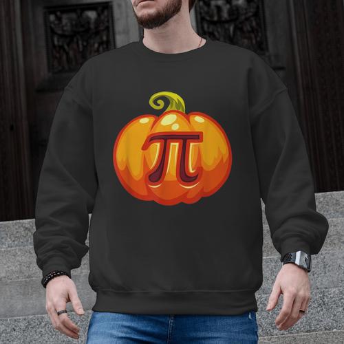 Math Teacher Halloween Costume Pumpkin Pi Pun Pie Men Men Graphic Sweatshirt - teacherstshirts.com