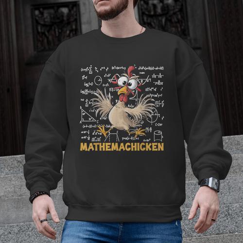 Mathemachicken Chicken Math Teacher Back To School Men Graphic Sweatshirt - teacherstshirts.com