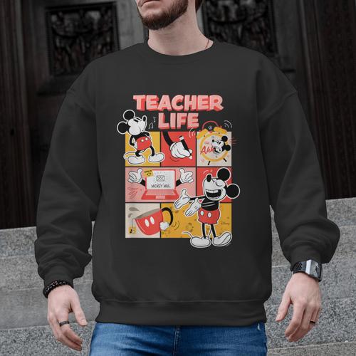 Mickey Mouse Teacher Life Men Graphic Sweatshirt - teacherstshirts.com