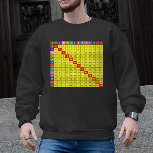 Multiplication Table Chart Math Shirt Teacher Student Outfit For Men Women Girls Kids Men Graphic Sweatshirt - teacherstshirts.com