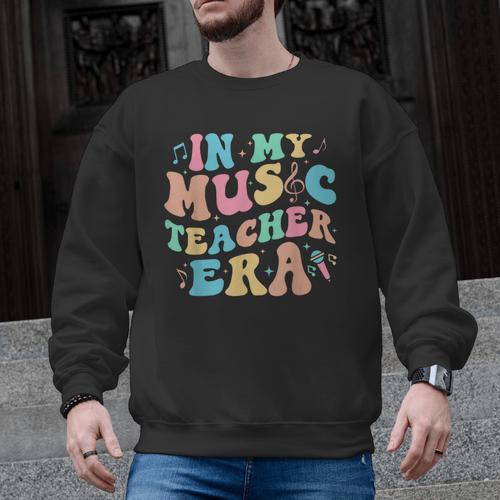 In My Music Teacher Era Back To School Squad Music Teacher Men Graphic Sweatshirt - teacherstshirts.com