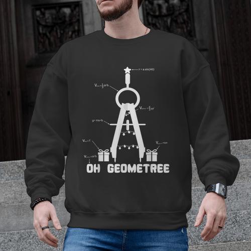 Oh Geometree Math Teacher Geometry Christmas Tree For Men Women Kids Men Graphic Sweatshirt - teacherstshirts.com UK