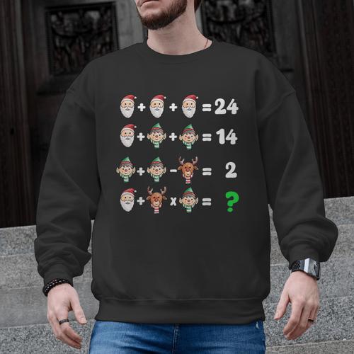Order Of Operations Quiz Christmas Math Teacher Xmas Math Men Graphic Sweatshirt - teacherstshirts.com