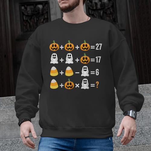 Order Of Operations Quiz Pumpkin Halloween Math Teacher Men Graphic Sweatshirt - teacherstshirts.com AU