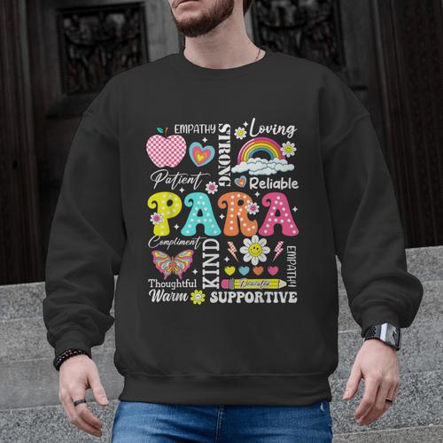 Paras Make It Possible Paraprofessional Paraeducator Teacher Men Graphic Sweatshirt - teacherstshirts.com DE