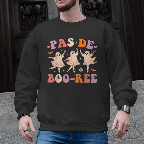 Pas De BOO-Rée Ballet Ghost Dancer Dance Teacher Halloween Men Graphic Sweatshirt - teacherstshirts.com UK