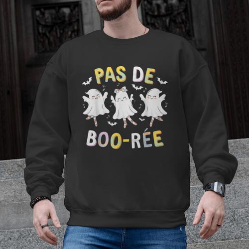 Pas De BOO-Rée Ghost Ballet Dancer Halloween Dance Teacher Men Graphic Sweatshirt - teacherstshirts.com UK