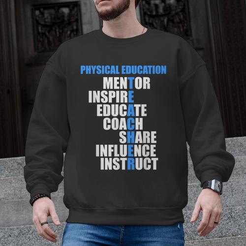 PE Physical Education Teacher For PE Teacher Men Graphic Sweatshirt - teacherstshirts.com UK