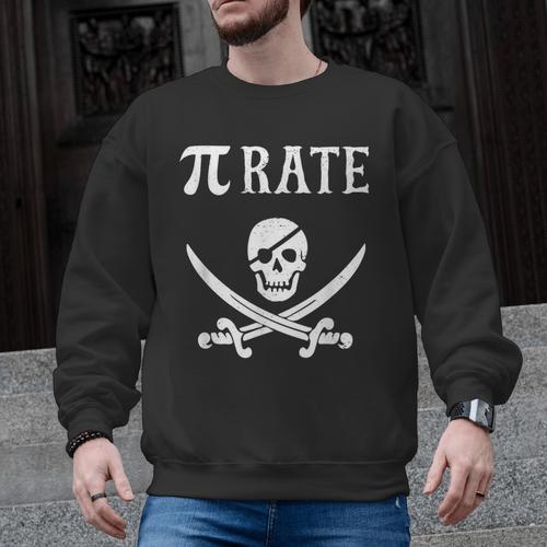 Pi Day Pi Rate Pirate For Teachers Men Graphic Sweatshirt - teacherstshirts.com AU