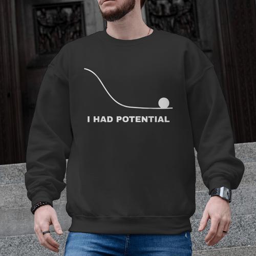 I Had Potential Physics Science Physics Teachers Students Men Graphic Sweatshirt - teacherstshirts.com AU