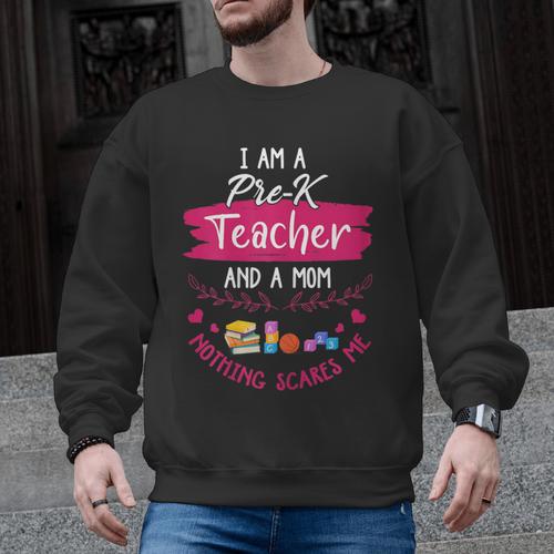 PreK Teacher Mom Shirt Preschool Teacher Mother For Women Men Graphic Sweatshirt - teacherstshirts.com AU