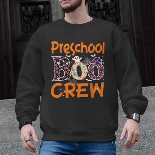 Preschool Boo Crew Preschool Halloween Teacher Men Graphic Sweatshirt - teacherstshirts.com AU