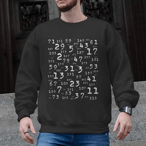 PrimNumbers Teacher Nerd Science Student Logic Math Men Graphic Sweatshirt - teacherstshirts.com UK
