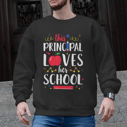 This Principal Loves Her School Teacher Appreciation Men Graphic Sweatshirt - teacherstshirts.com UK