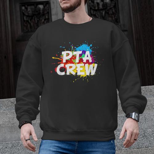PTA Crew Back To School Volunteer Board Mom Parent Teacher Men Graphic Sweatshirt - teacherstshirts.com