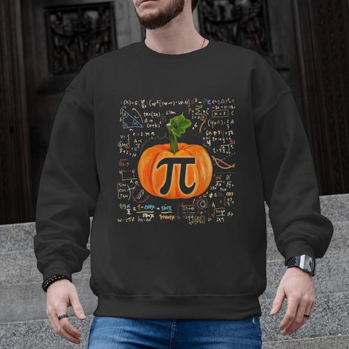 Pumpkin Pi Math Teacher Halloween Pumpkin Pi Men Graphic Sweatshirt - teacherstshirts.com AU