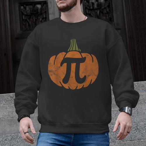 Pumpkin Pi Math Teacher Halloween Thanksgiving Day Costume Men Women Kids Men Graphic Sweatshirt - teacherstshirts.com