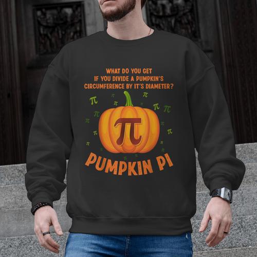Pumpkin Pie Pi Math Teacher Shirt Halloween Men Adult Men Graphic Sweatshirt - teacherstshirts.com
