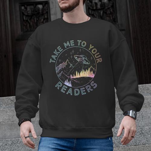 Take Reading English Teacher Library Alien Space T-S Tie Dye Men Graphic Sweatshirt - teacherstshirts.com UK