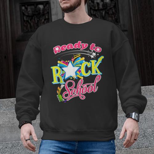 Ready To Rock School Shirt Students And Teachers Men Graphic Sweatshirt - teacherstshirts.com UK