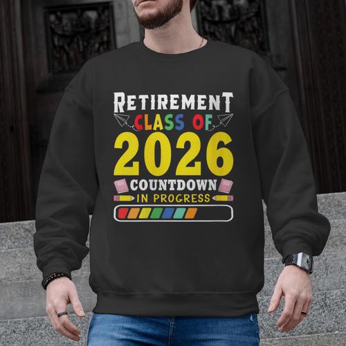 Retirement Primary Elementary Teacher 2026 Retiring Progress Men Graphic Sweatshirt - teacherstshirts.com CA