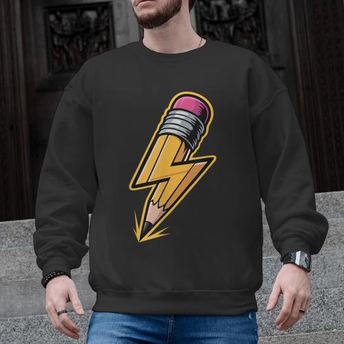 Retro Pencil Pencil Back To School Teacher Student Men Graphic Sweatshirt - teacherstshirts.com AU